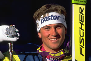 Medaglia d’Argento Campionati del Mondo specialità DISCESA LIBERA nel 1991 a Saalbach